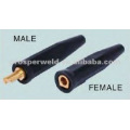 Черный разъем кабеля для сварки 35 / 50мм Sq MIG TIG MMA Сварной штекерный соединитель для кабеля 35 мм